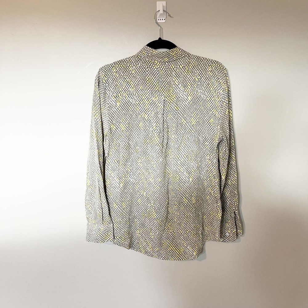 Equipment Essential Snake Print Button Blouse Med… - image 2